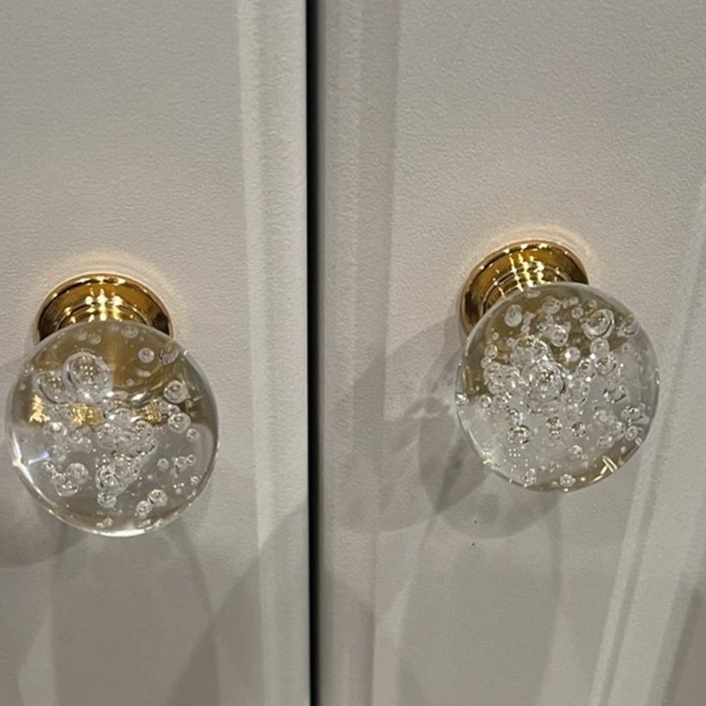 💕  3/$30 Gold crystal ball bubble knobs